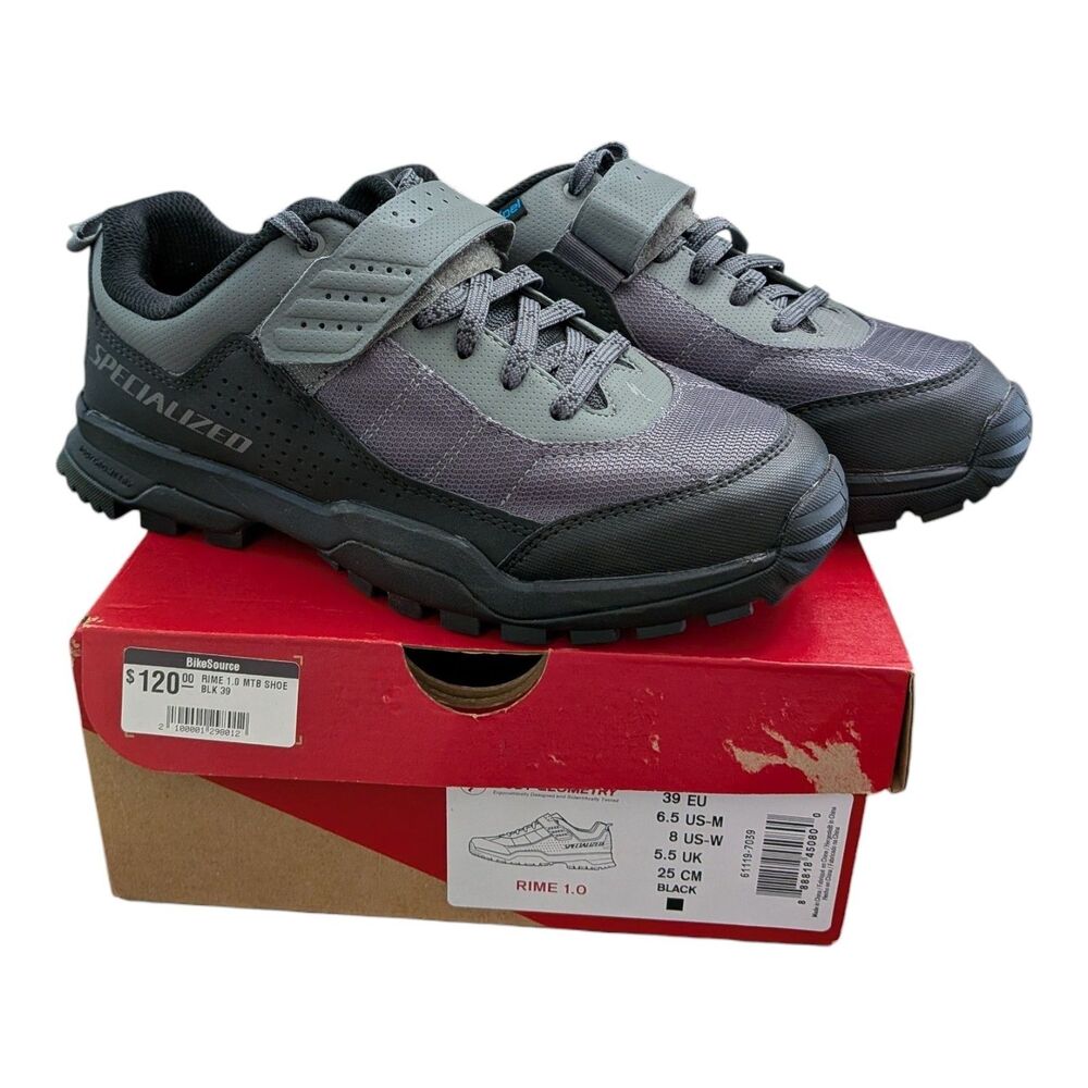 Specialized Rime 1.0 MTB Shoes - Black - EU 39 | US Men 6.5 | US Women 8 - NEW